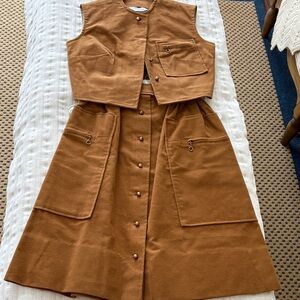 Summit of Boston Brown Suede Vest and Skirt Set 👢🌲⛄️